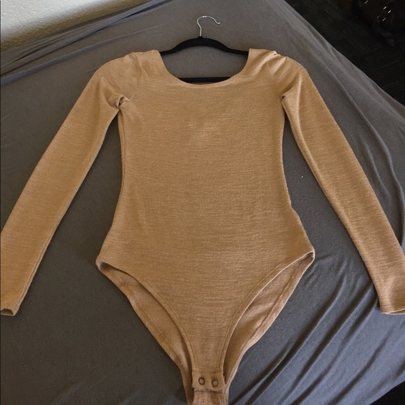 tan long sleeve bodysuit
